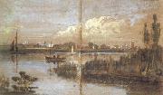 River scene with boats (mk31) William Turner